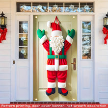 Santa Claus Door Hanging Decoration – Festive Christmas Banner for Indoor & Outdoor Use | Durable Polyester Door Cover, No Electricity Required